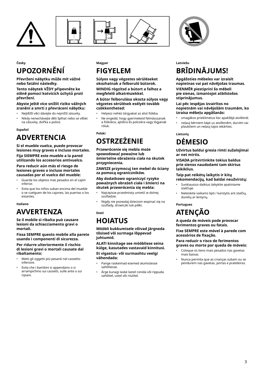 Assembly instructions for IKEA Vihals tv unit white | Page 3 - IKEA VIHALS TV/storage combination 594.406.10