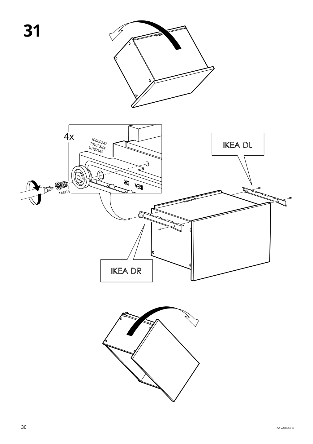 Assembly instructions for IKEA Vihals tv unit white | Page 30 - IKEA VIHALS TV/storage combination 594.406.10