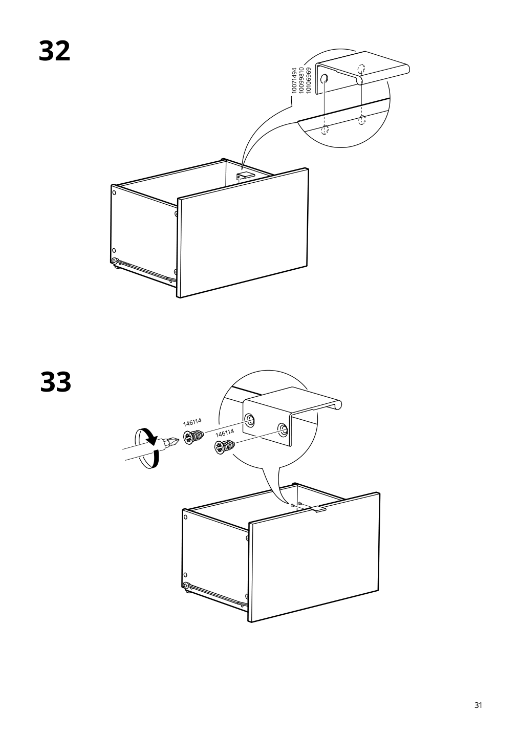 Assembly instructions for IKEA Vihals tv unit white | Page 31 - IKEA VIHALS TV/storage combination 594.406.10