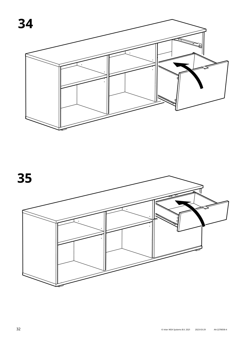 Assembly instructions for IKEA Vihals tv unit white | Page 32 - IKEA VIHALS TV/storage combination 594.406.10