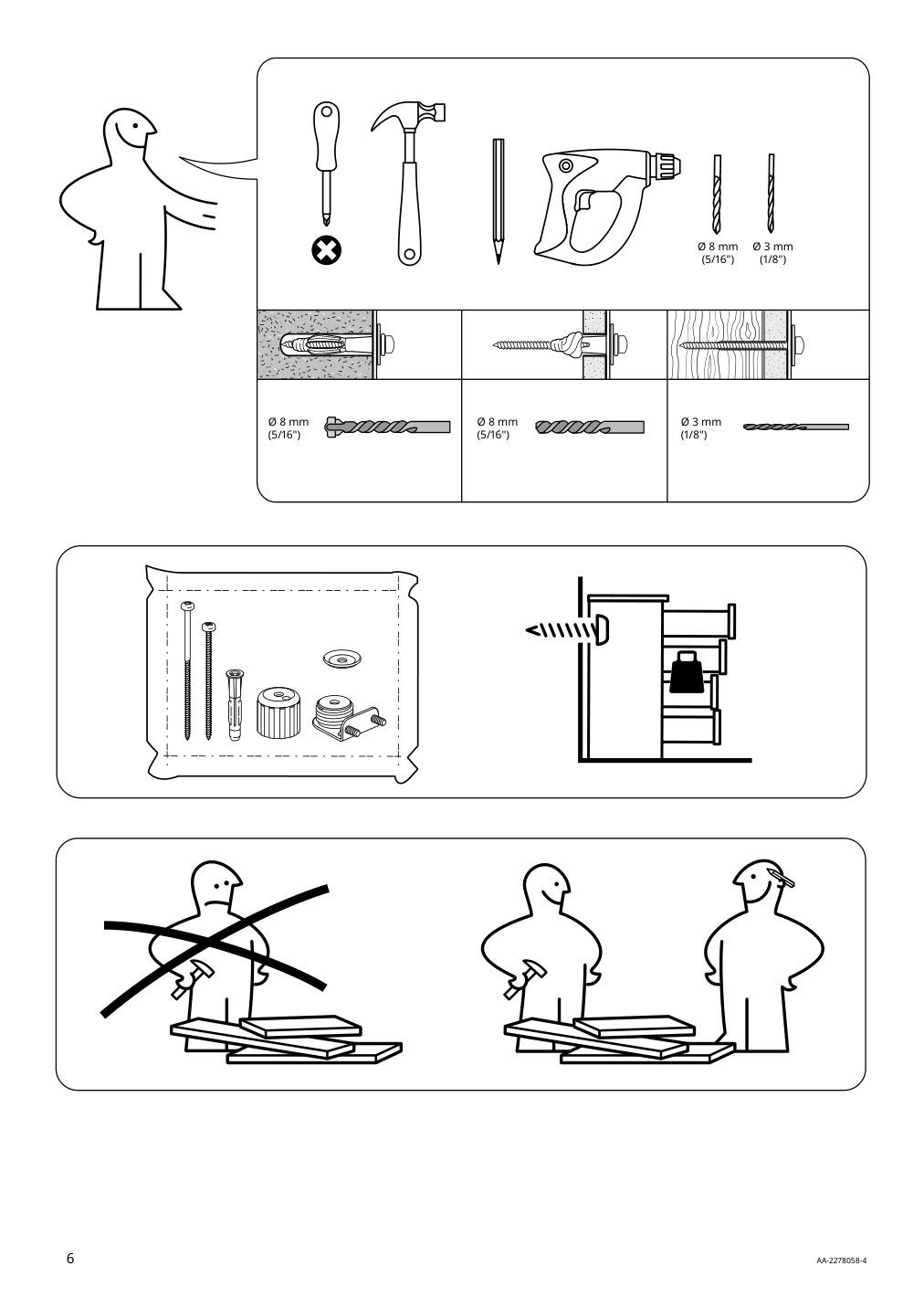 Assembly instructions for IKEA Vihals tv unit white | Page 6 - IKEA VIHALS TV/storage combination 594.406.10