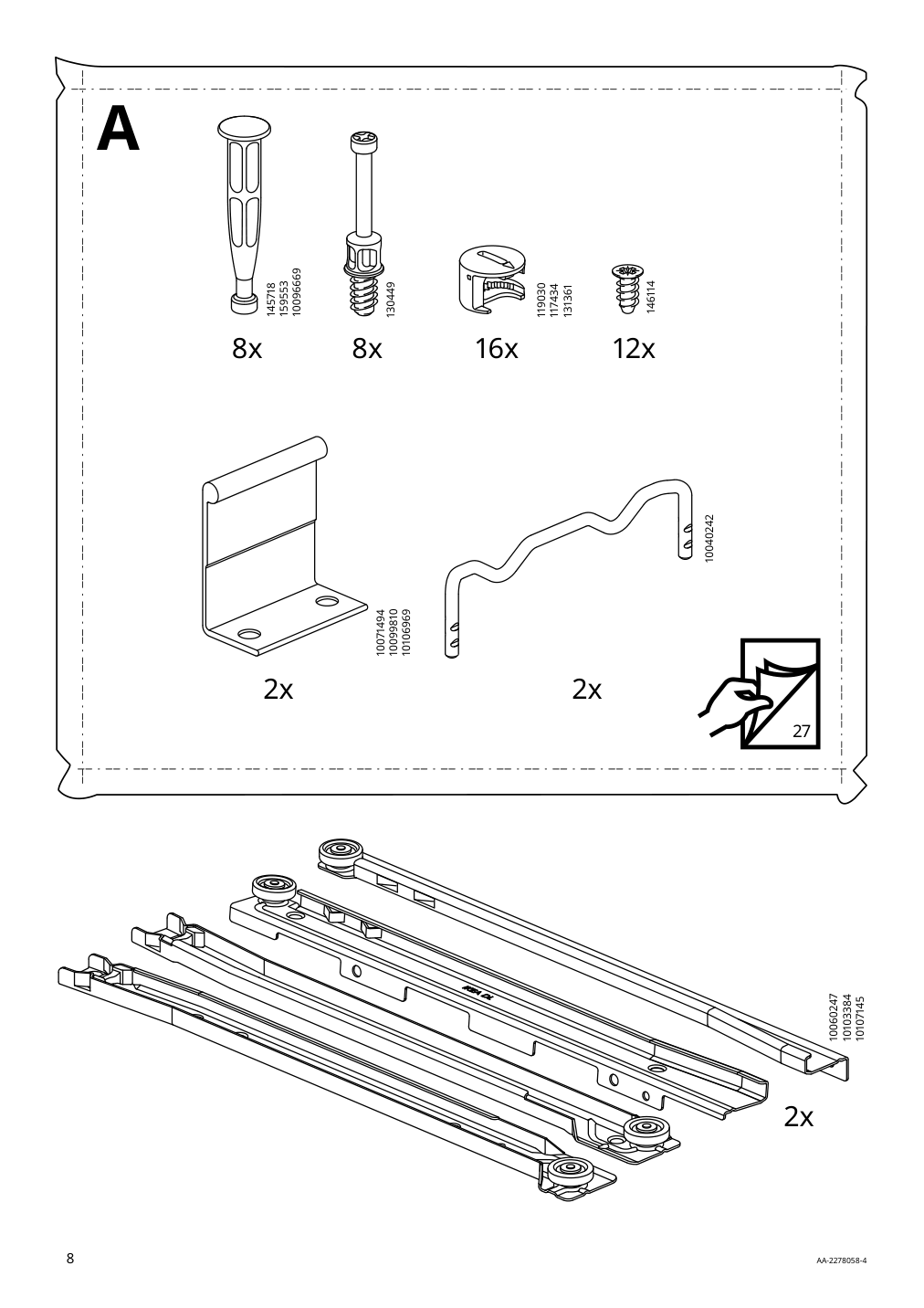 Assembly instructions for IKEA Vihals tv unit white | Page 8 - IKEA VIHALS TV/storage combination 594.406.10