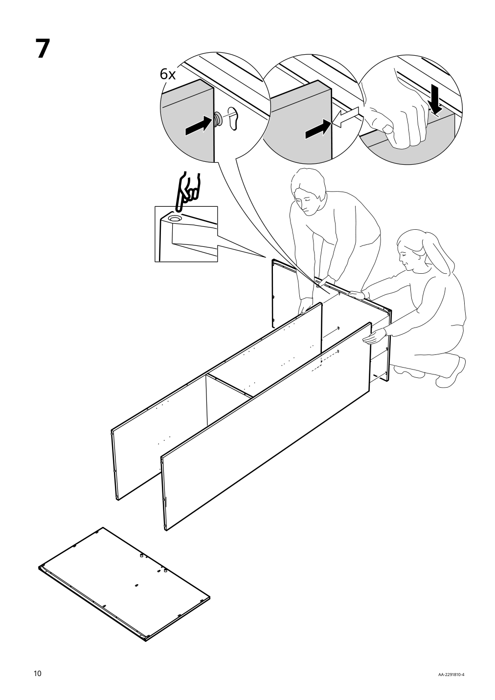 Assembly instructions for IKEA Vihals wardrobe with 2 doors white | Page 10 - IKEA VIHALS wardrobe with 2 doors 604.832.55