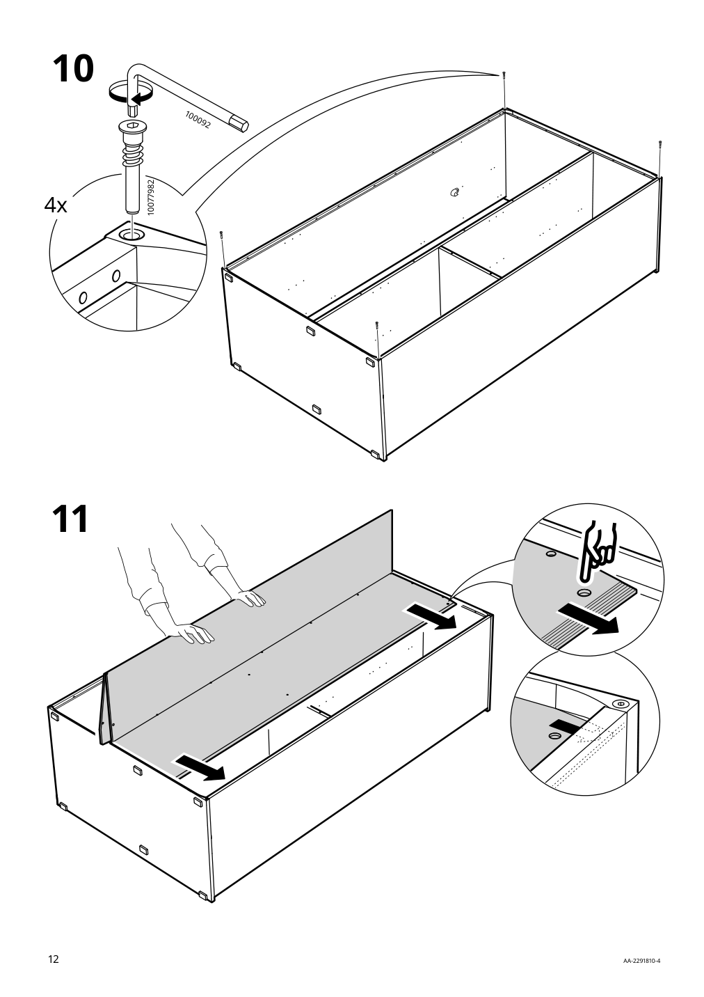 Assembly instructions for IKEA Vihals wardrobe with 2 doors white | Page 12 - IKEA VIHALS wardrobe with 2 doors 604.832.55