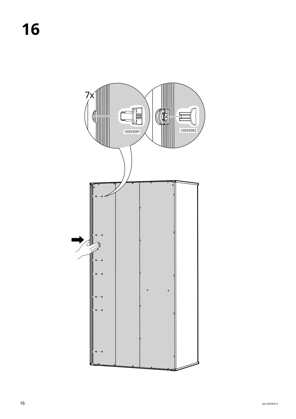 Assembly instructions for IKEA Vihals wardrobe with 2 doors white | Page 16 - IKEA VIHALS wardrobe with 2 doors 604.832.55