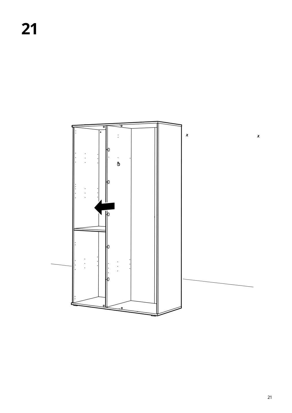 Assembly instructions for IKEA Vihals wardrobe with 2 doors white | Page 21 - IKEA VIHALS wardrobe with 2 doors 604.832.55