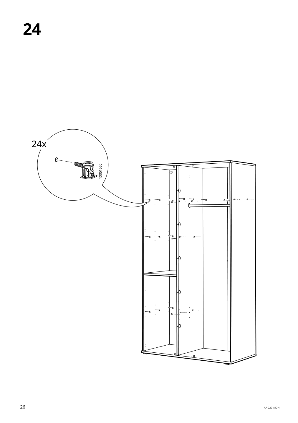 Assembly instructions for IKEA Vihals wardrobe with 2 doors white | Page 26 - IKEA VIHALS wardrobe with 2 doors 604.832.55