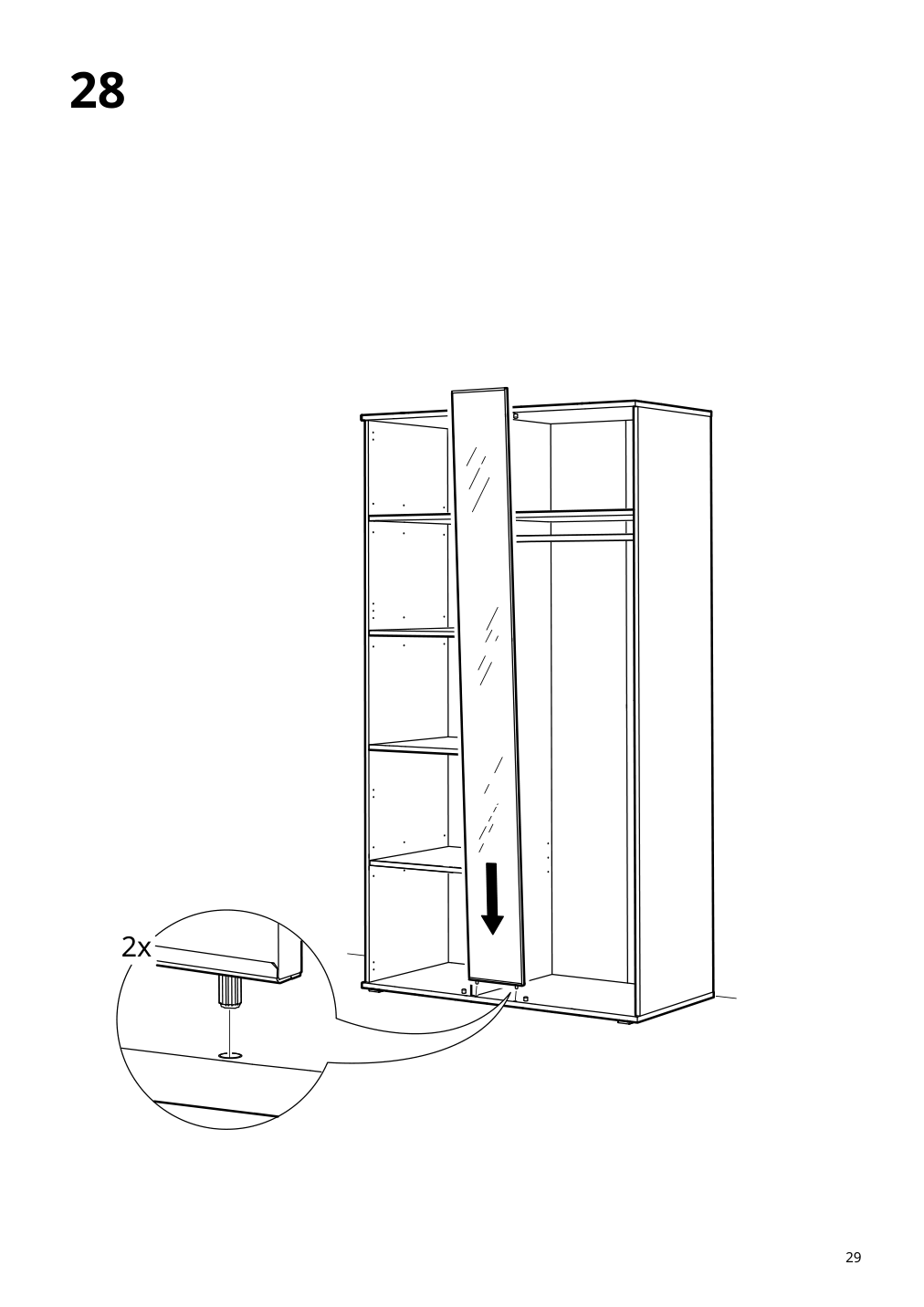 Assembly instructions for IKEA Vihals wardrobe with 2 doors white | Page 29 - IKEA VIHALS wardrobe with 2 doors 604.832.55