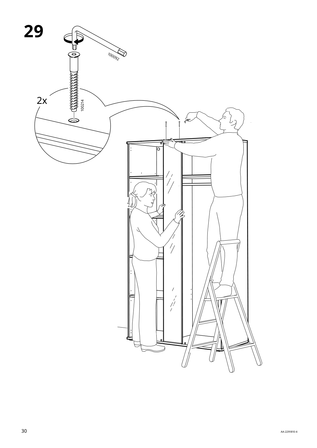 Assembly instructions for IKEA Vihals wardrobe with 2 doors white | Page 30 - IKEA VIHALS wardrobe with 2 doors 604.832.55