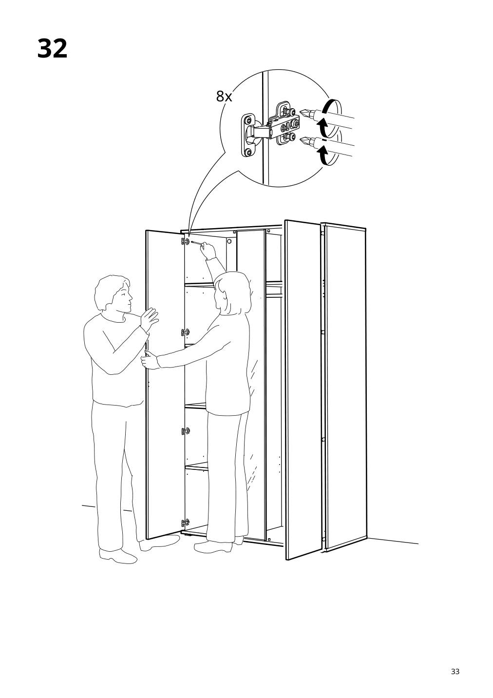 Assembly instructions for IKEA Vihals wardrobe with 2 doors white | Page 33 - IKEA VIHALS wardrobe with 2 doors 604.832.55