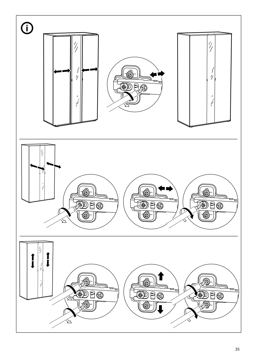 Assembly instructions for IKEA Vihals wardrobe with 2 doors white | Page 35 - IKEA VIHALS wardrobe with 2 doors 604.832.55