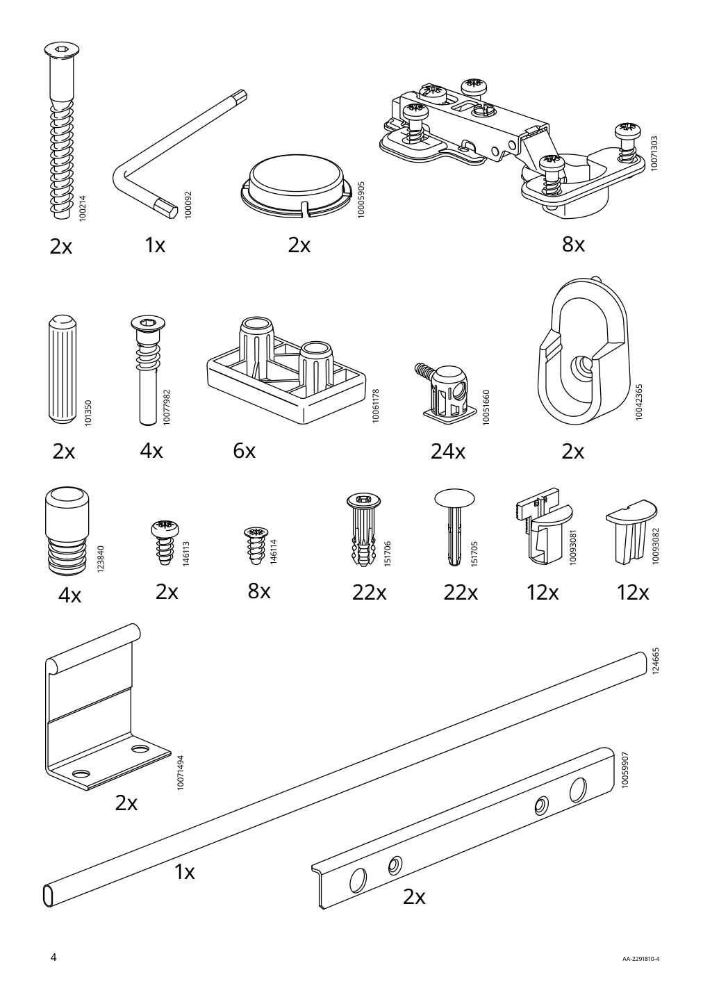 Assembly instructions for IKEA Vihals wardrobe with 2 doors white | Page 4 - IKEA VIHALS wardrobe with 2 doors 604.832.55