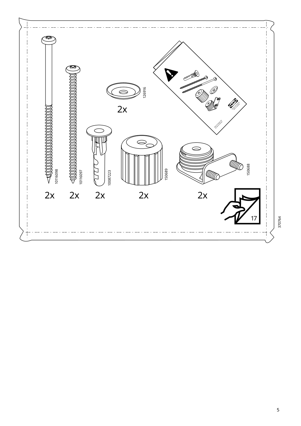 Assembly instructions for IKEA Vihals wardrobe with 2 doors white | Page 5 - IKEA VIHALS wardrobe with 2 doors 604.832.55