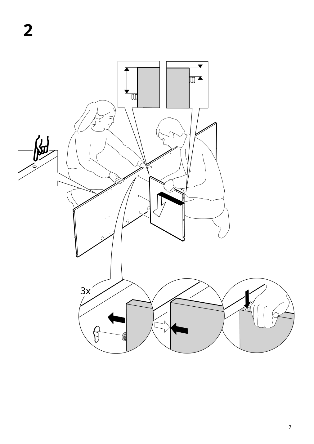 Assembly instructions for IKEA Vihals wardrobe with 2 doors white | Page 7 - IKEA VIHALS wardrobe with 2 doors 604.832.55