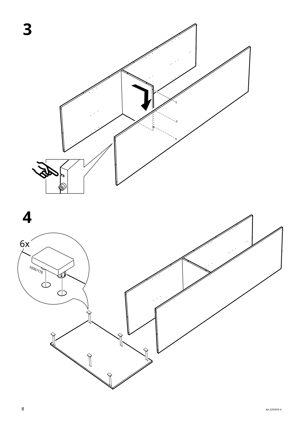 Assembly instructions for IKEA Vihals wardrobe with 2 doors white | Page 8 - IKEA VIHALS wardrobe with 2 doors 604.832.55