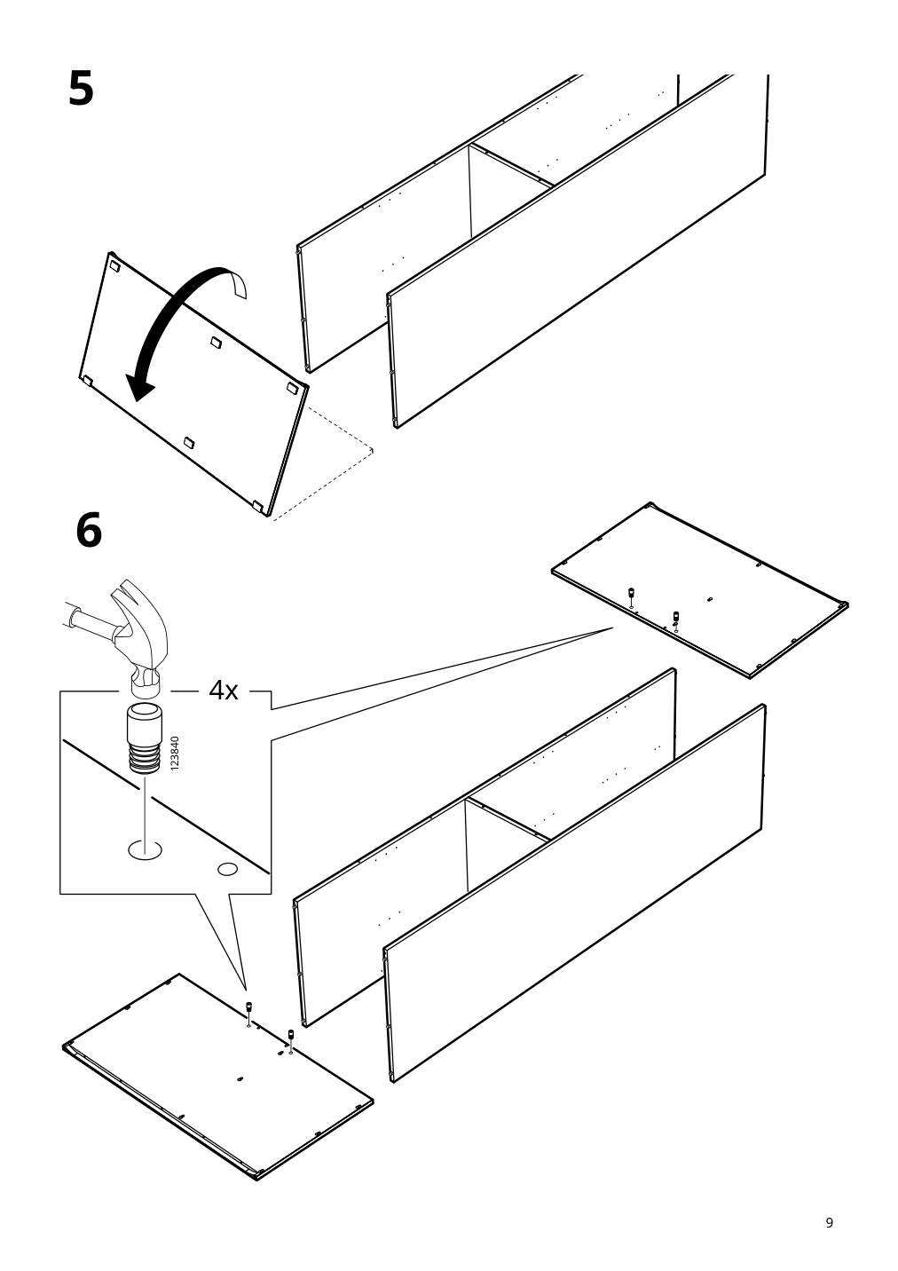 Assembly instructions for IKEA Vihals wardrobe with 2 doors white | Page 9 - IKEA VIHALS wardrobe with 2 doors 604.832.55