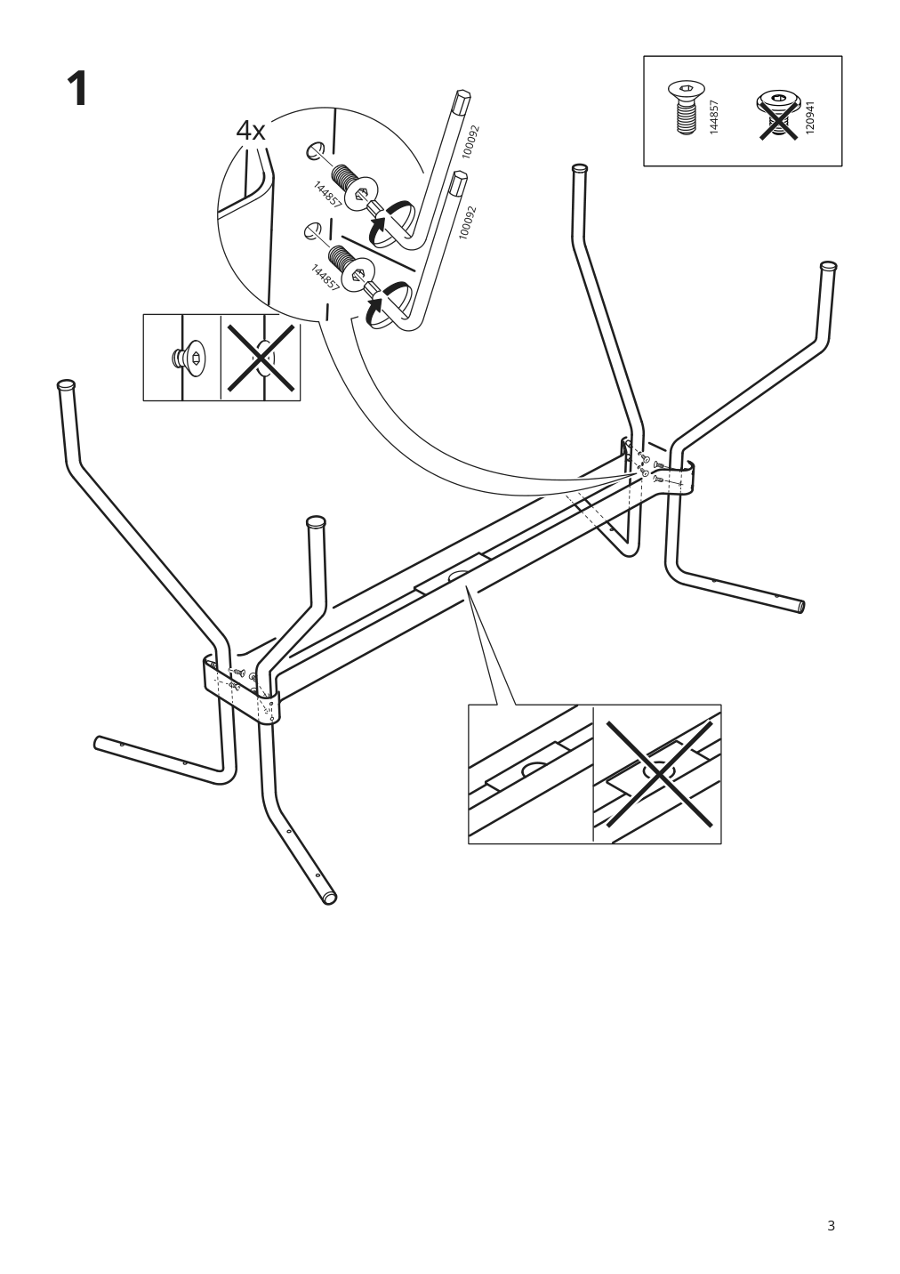 Assembly instructions for IKEA Viholmen table outdoor dark gray | Page 3 - IKEA VIHOLMEN / LÄCKÖ table and 4 chairs, outdoor 394.783.88