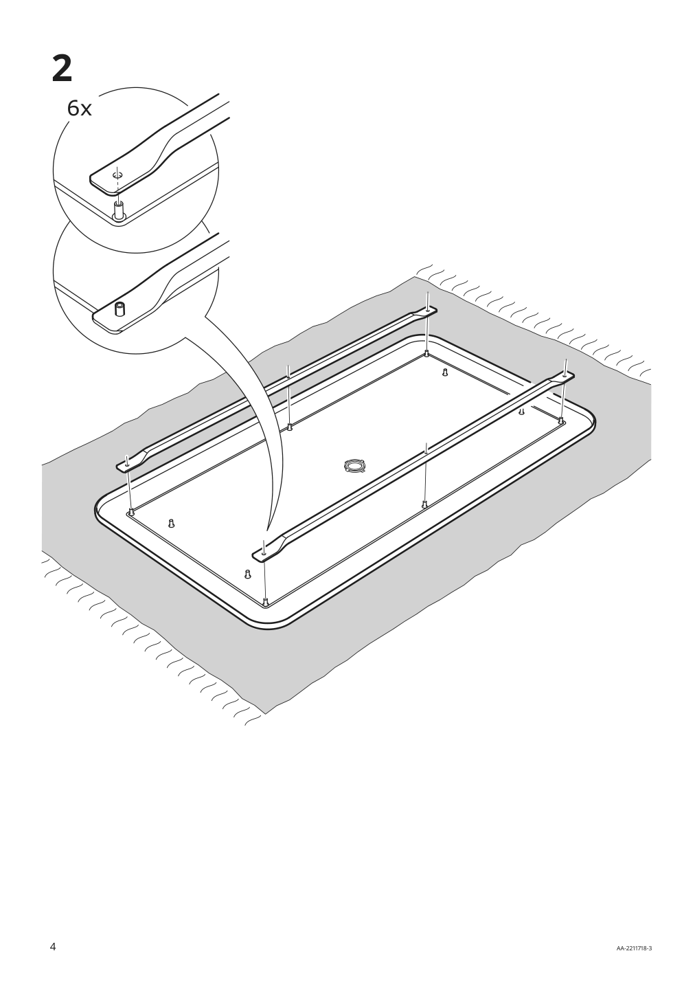 Assembly instructions for IKEA Viholmen table outdoor dark gray | Page 4 - IKEA VIHOLMEN / LÄCKÖ table and 4 chairs, outdoor 394.783.88