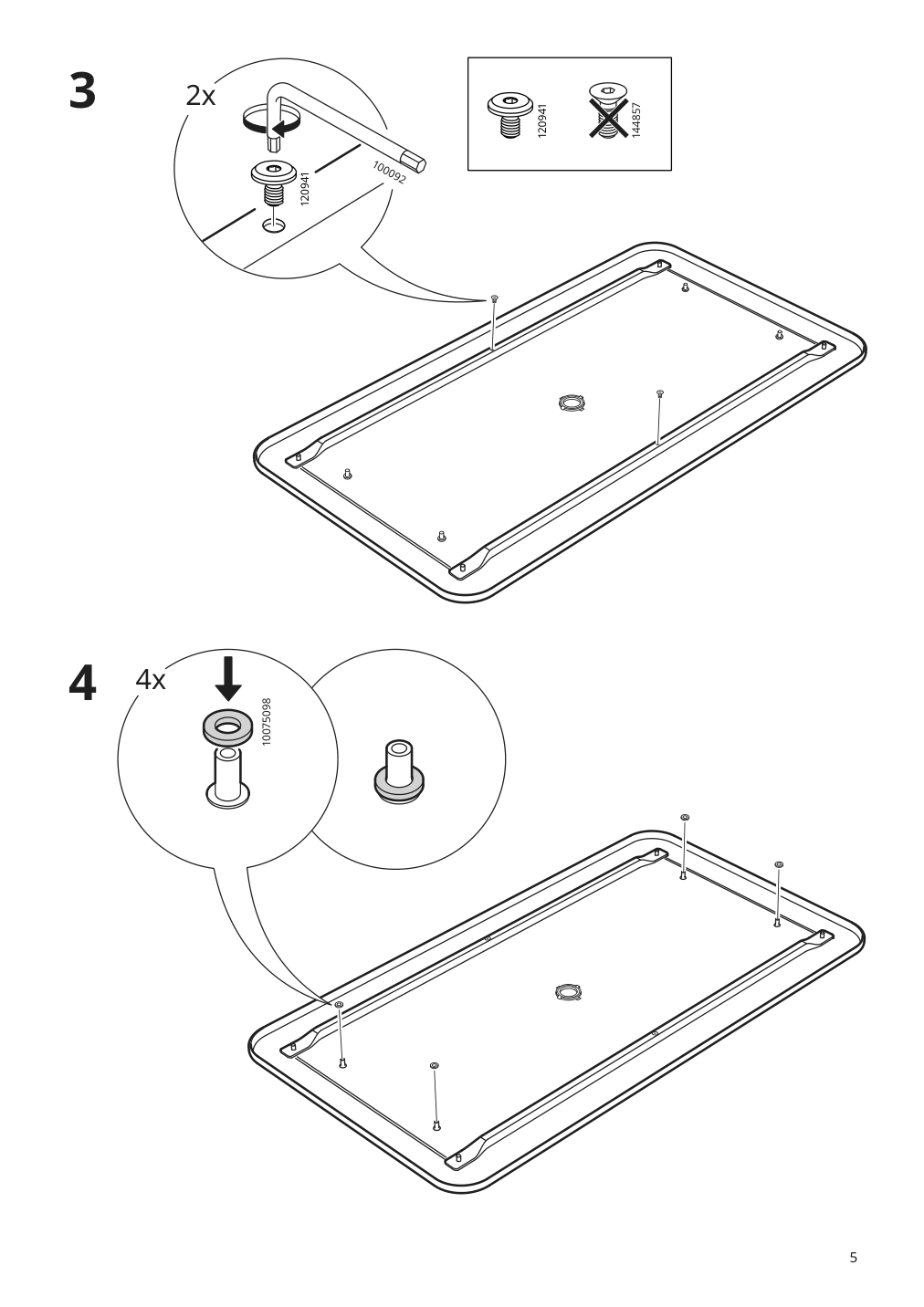 Assembly instructions for IKEA Viholmen table outdoor dark gray | Page 5 - IKEA VIHOLMEN / LÄCKÖ table and 4 chairs, outdoor 394.783.88