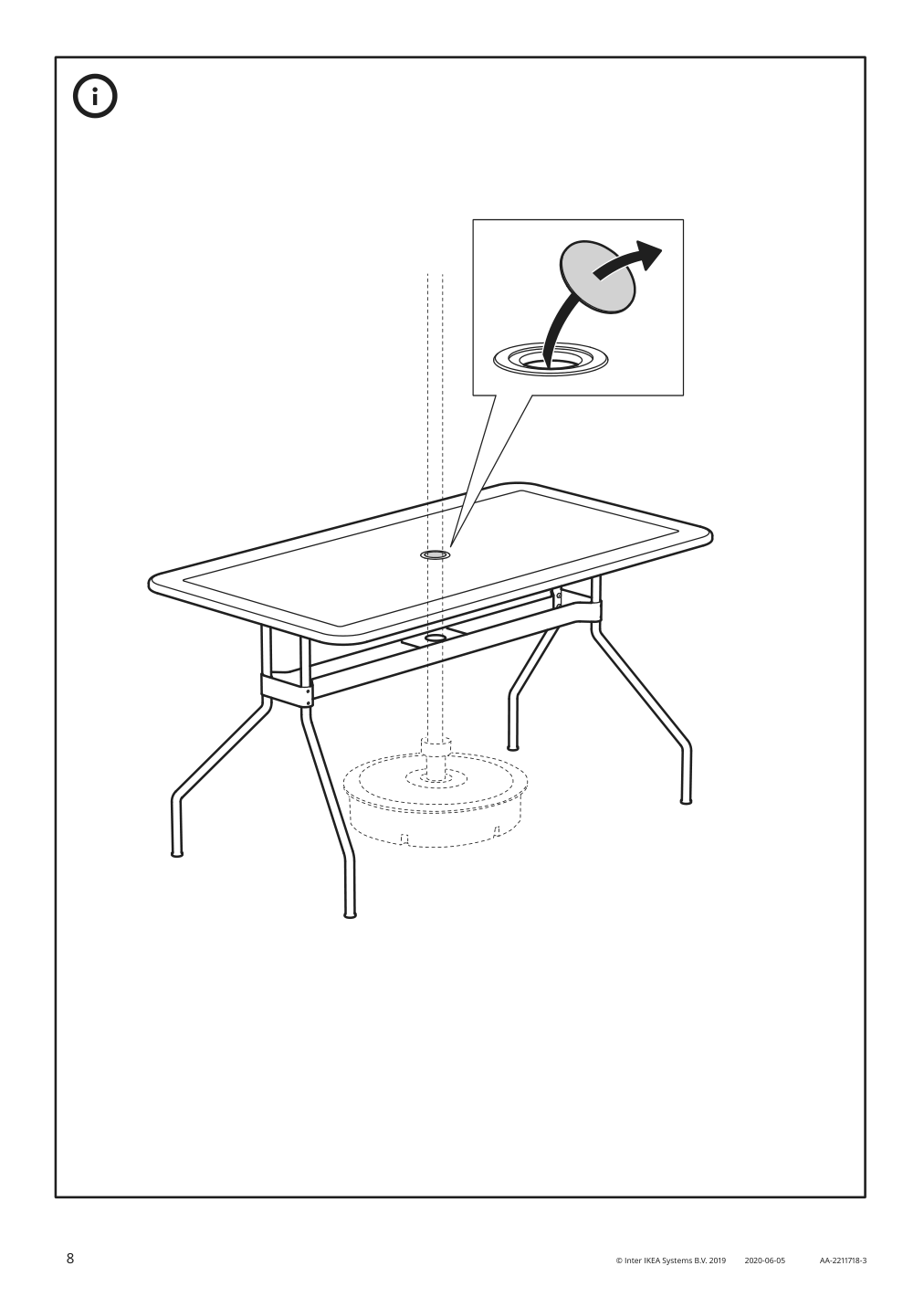 Assembly instructions for IKEA Viholmen table outdoor dark gray | Page 8 - IKEA VIHOLMEN / LÄCKÖ table and 4 chairs, outdoor 394.783.88