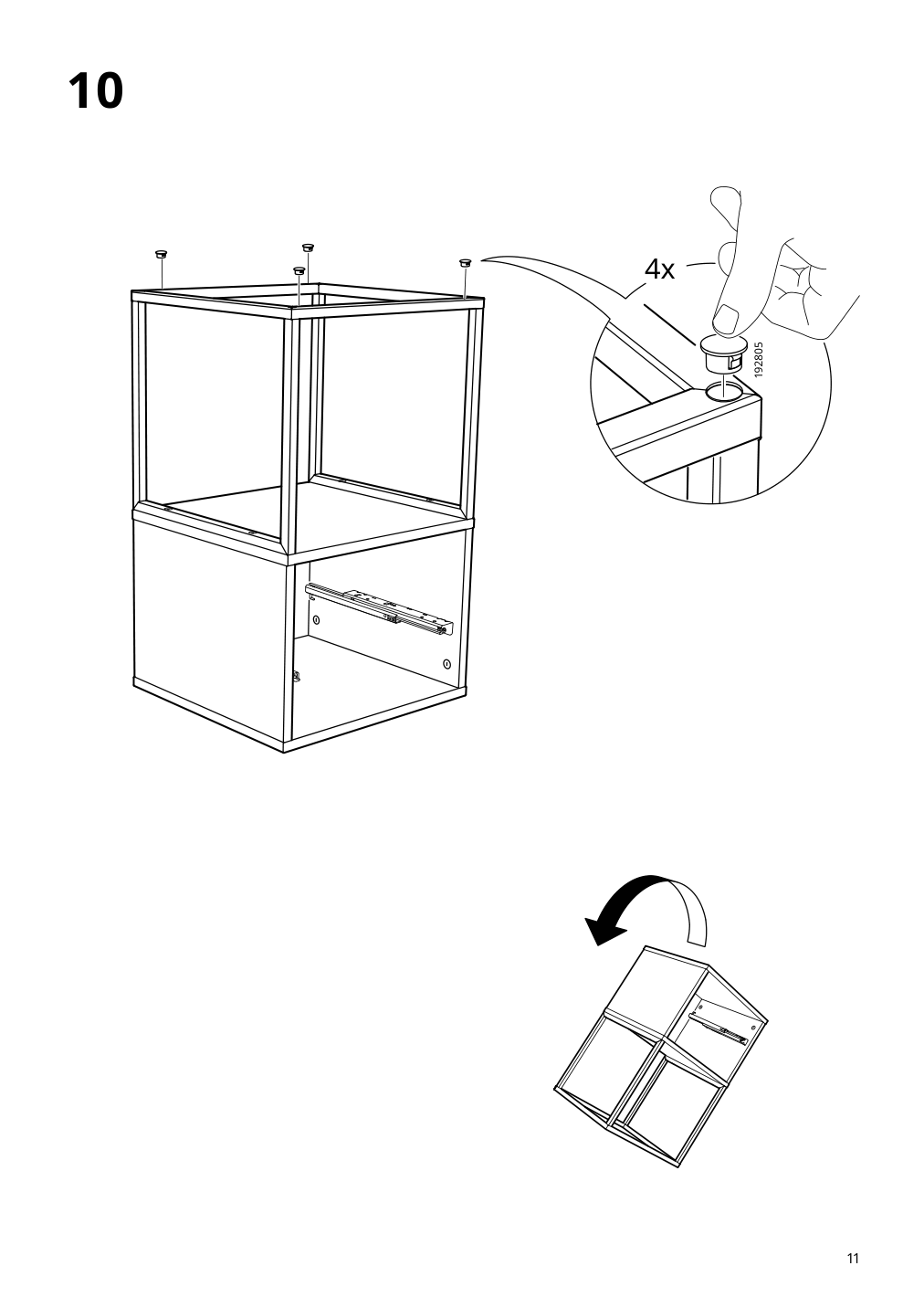 Assembly instructions for IKEA Vikhammer nightstand black | Page 11 - IKEA VIKHAMMER nightstand 903.889.78