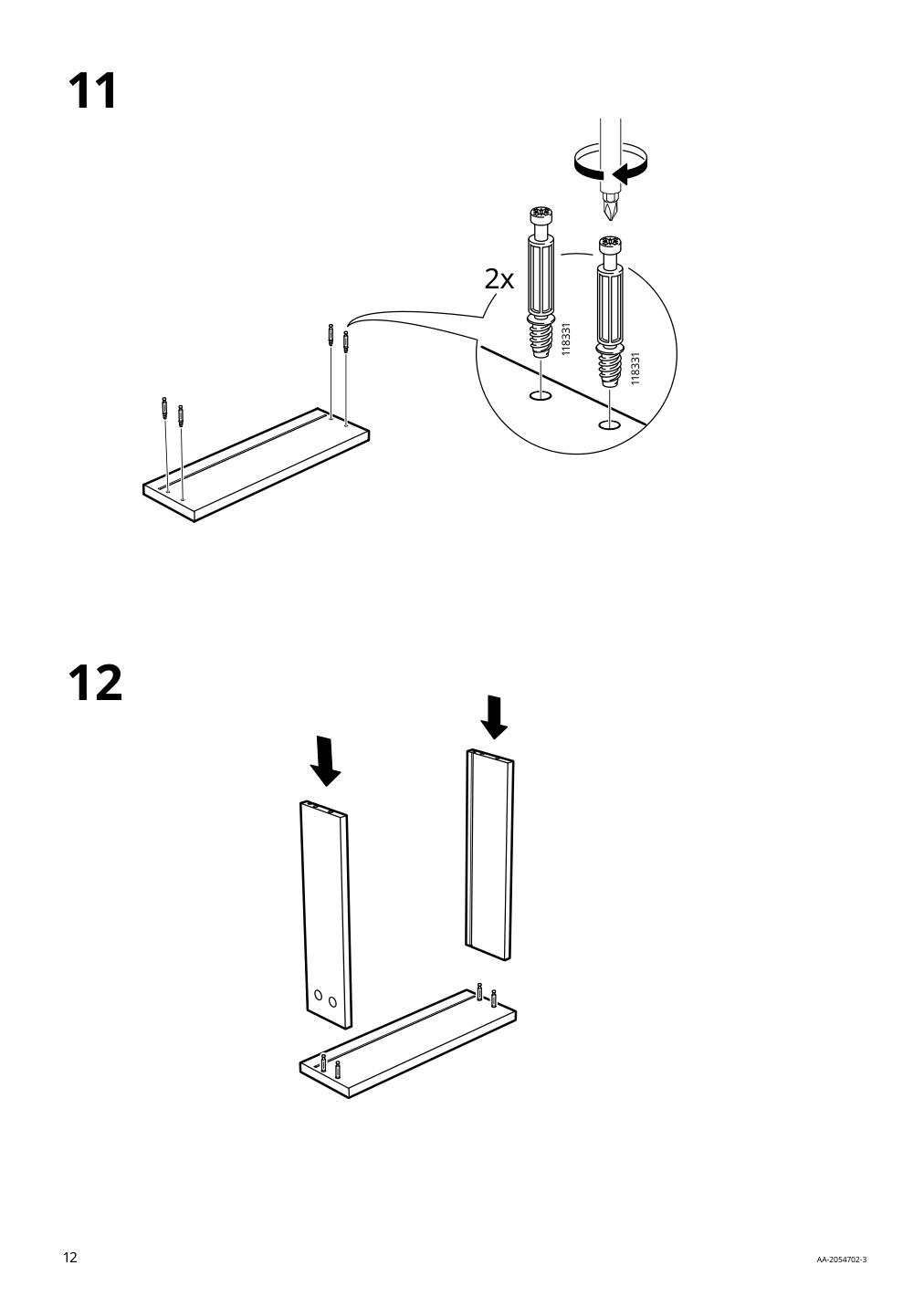 Assembly instructions for IKEA Vikhammer nightstand blue | Page 12 - IKEA VIKHAMMER nightstand 705.838.29