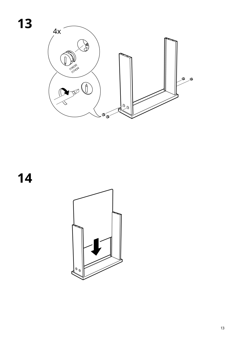 Assembly instructions for IKEA Vikhammer nightstand black | Page 13 - IKEA VIKHAMMER nightstand 903.889.78