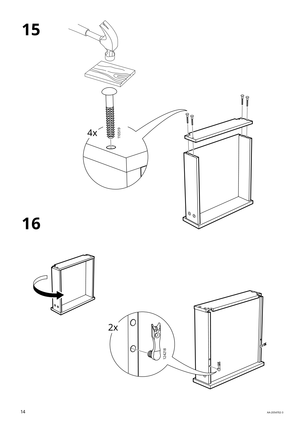 Assembly instructions for IKEA Vikhammer nightstand black | Page 14 - IKEA VIKHAMMER nightstand 903.889.78