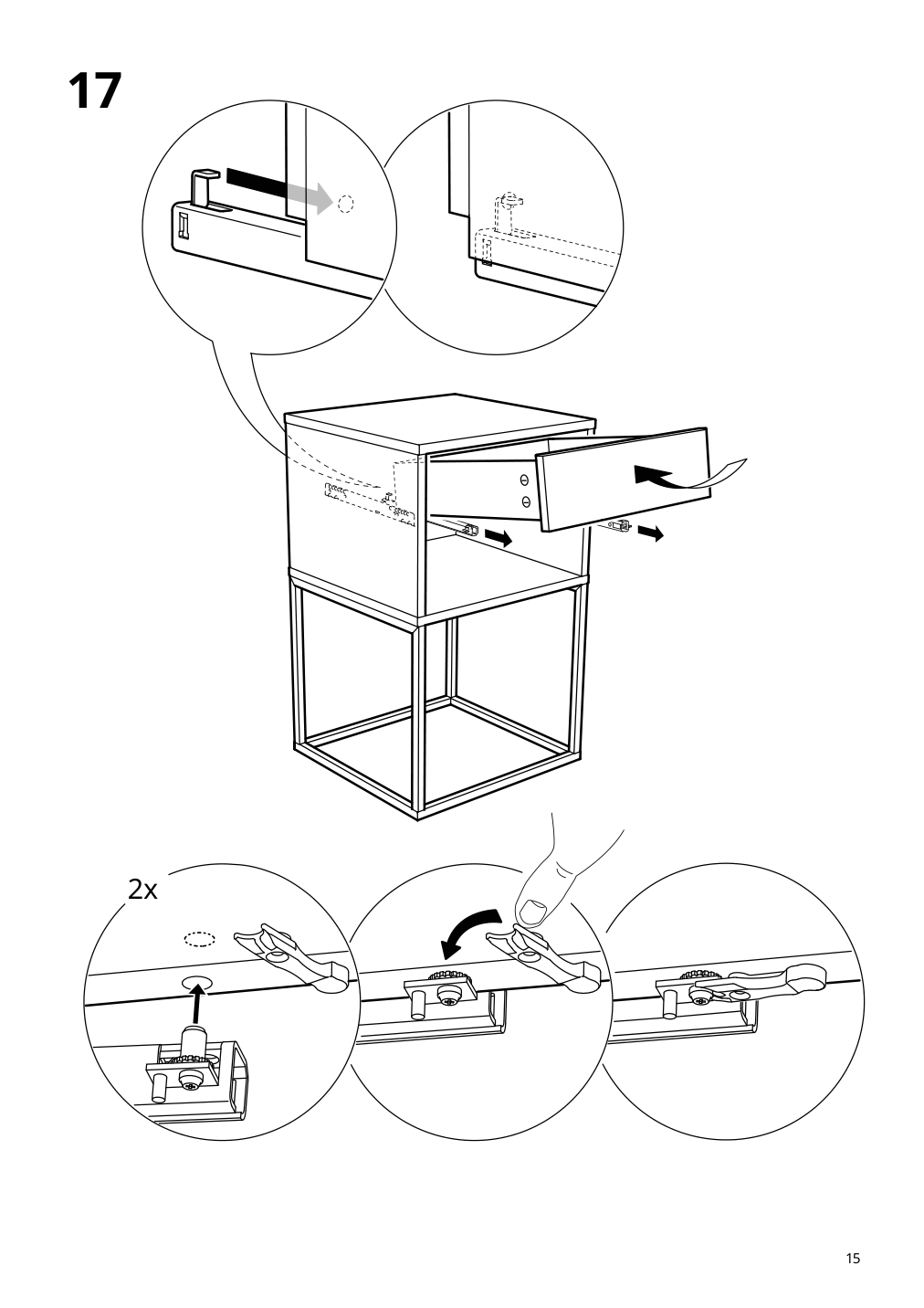 Assembly instructions for IKEA Vikhammer nightstand blue | Page 15 - IKEA VIKHAMMER nightstand 705.838.29