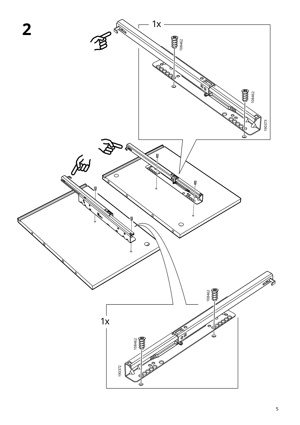 Assembly instructions for IKEA Vikhammer nightstand black | Page 5 - IKEA VIKHAMMER nightstand 903.889.78