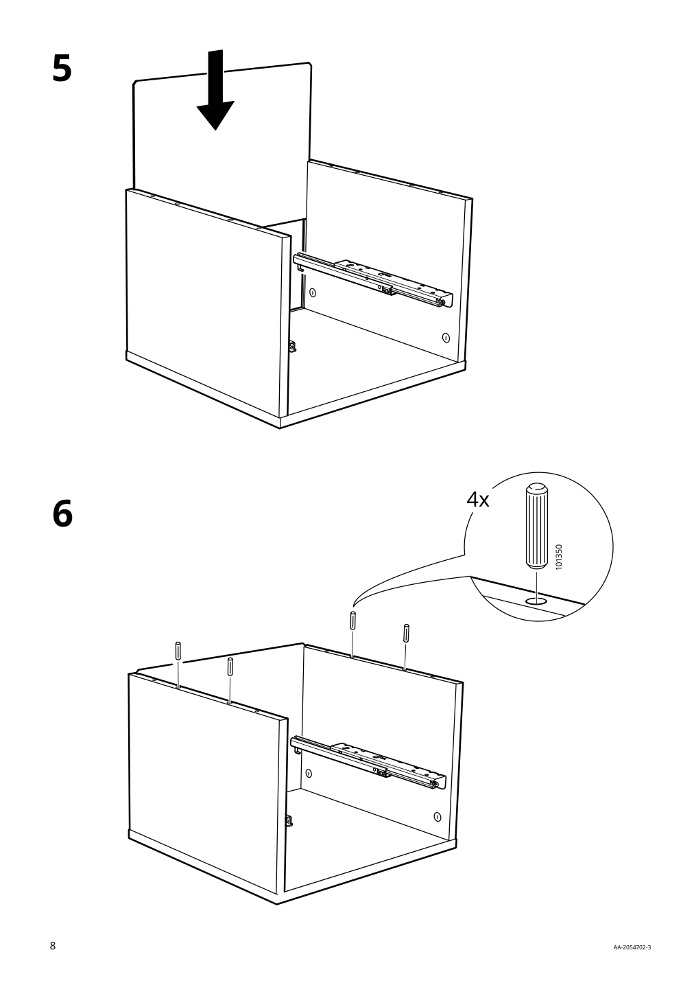 Assembly instructions for IKEA Vikhammer nightstand blue | Page 8 - IKEA VIKHAMMER nightstand 705.838.29