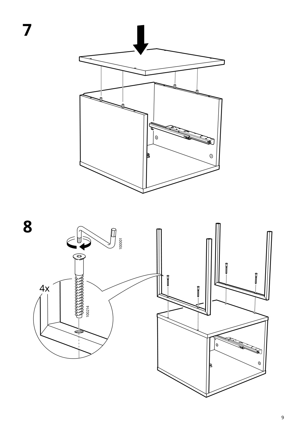 Assembly instructions for IKEA Vikhammer nightstand black | Page 9 - IKEA VIKHAMMER nightstand 903.889.78