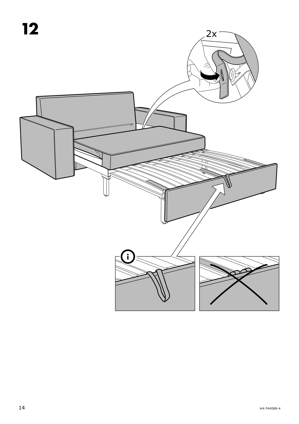 Assembly instructions for IKEA Vilasund cover for sleeper sofa | Page 14 - IKEA VILASUND cover for sleeper sofa 502.430.44