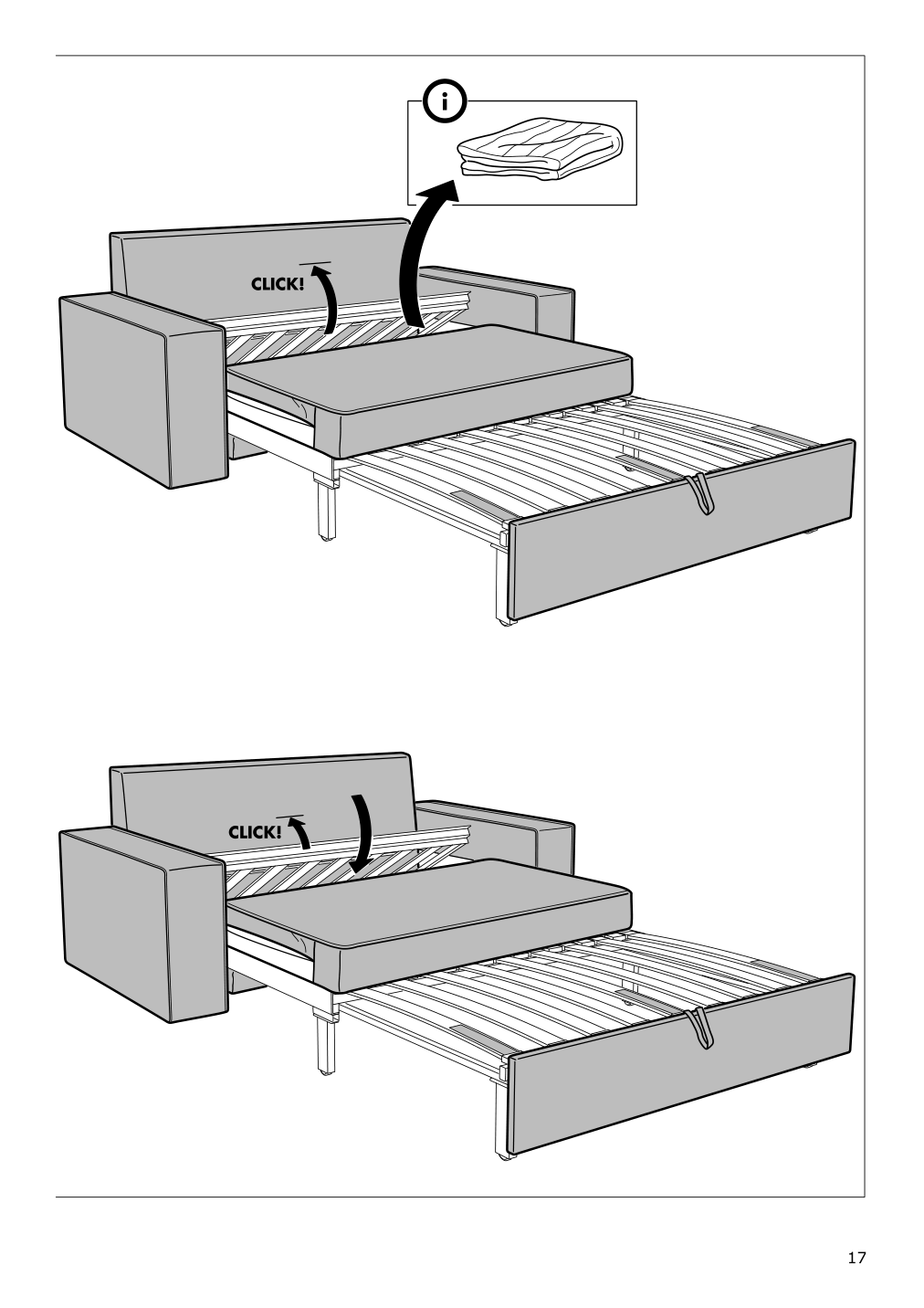 Assembly instructions for IKEA Vilasund cover for sleeper sofa | Page 17 - IKEA VILASUND cover for sleeper sofa 502.430.44