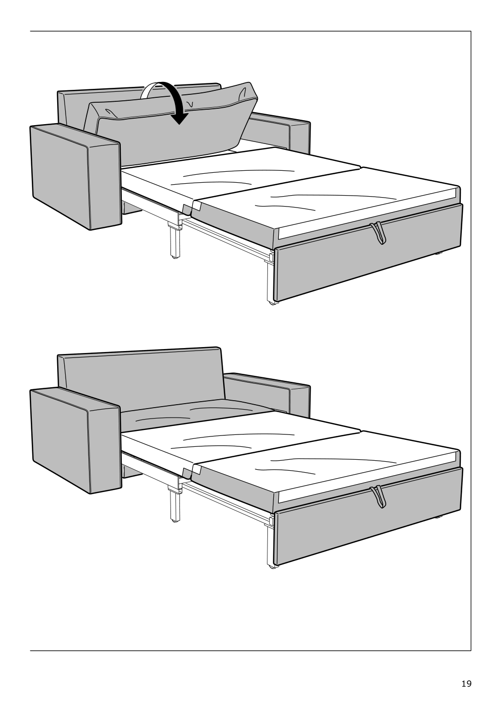 Assembly instructions for IKEA Vilasund cover for sleeper sofa | Page 19 - IKEA VILASUND cover for sleeper sofa 502.430.44