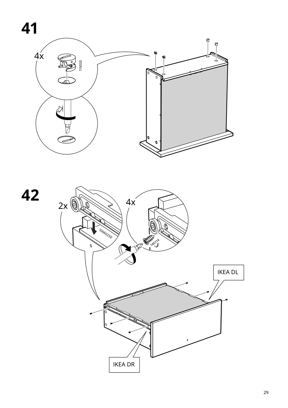 Assembly instructions for IKEA Vilhatten wardrobe with 2 doors and 2 drawers oak effect | Page 29 - IKEA VILHATTEN wardrobe with 2 doors and 2 drawers 705.306.09