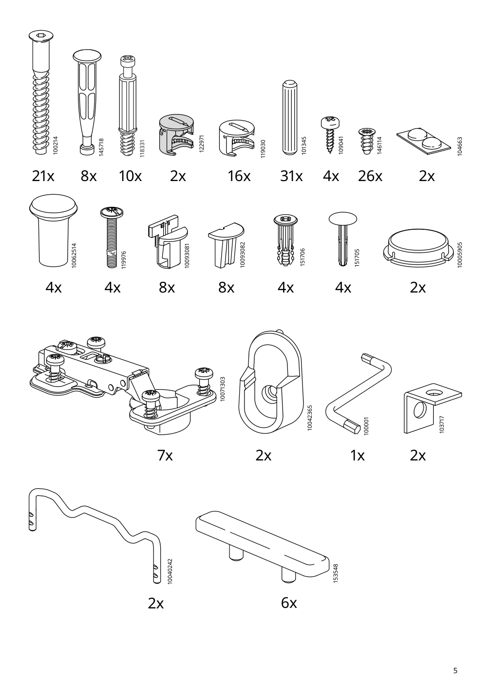 Assembly instructions for IKEA Vilhatten wardrobe with 2 doors and 2 drawers oak effect | Page 5 - IKEA VILHATTEN wardrobe with 2 doors and 2 drawers 705.306.09