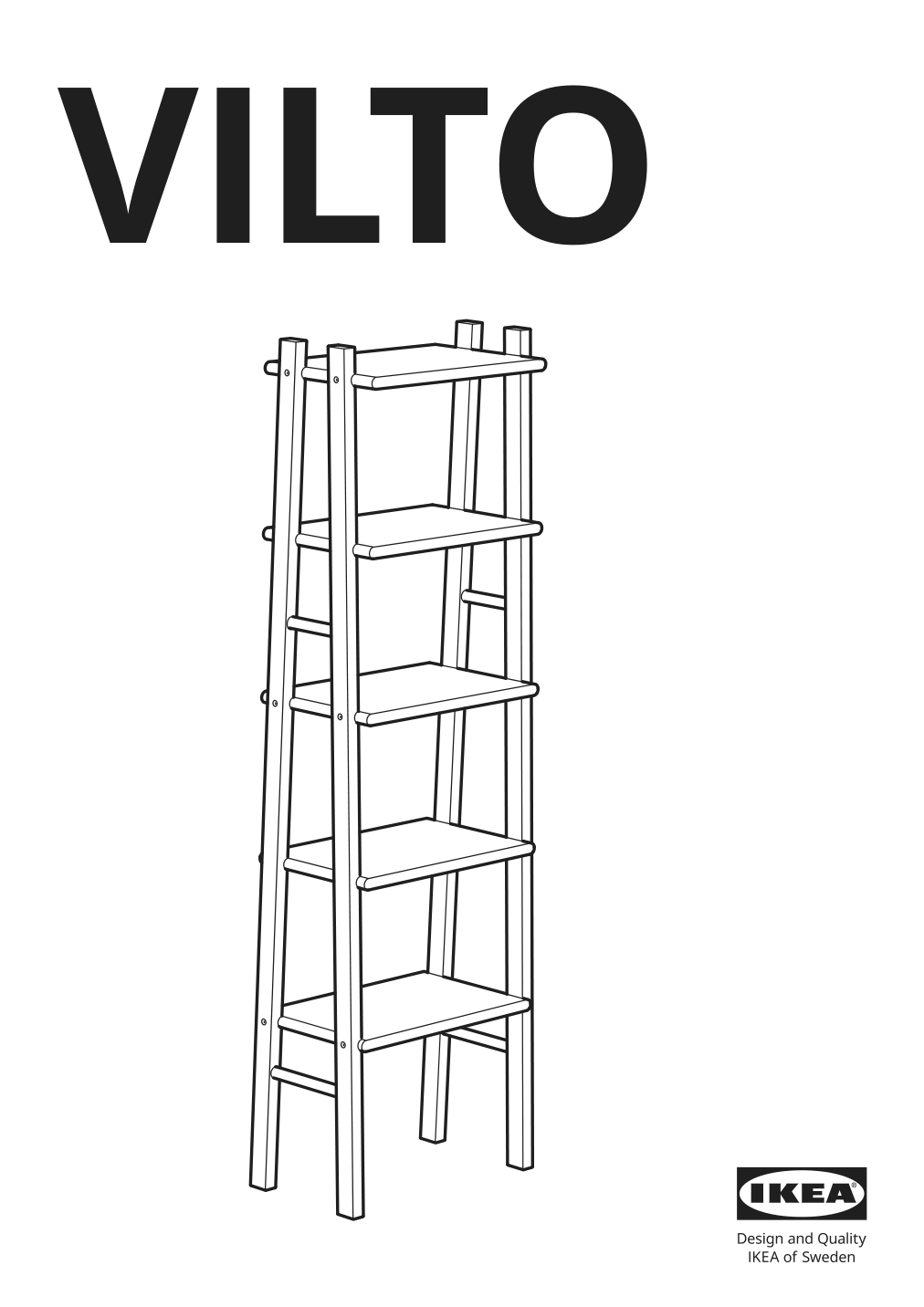 Assembly instructions for IKEA Vilto shelf unit birch | Page 1 - IKEA VILTO shelf unit 903.444.56