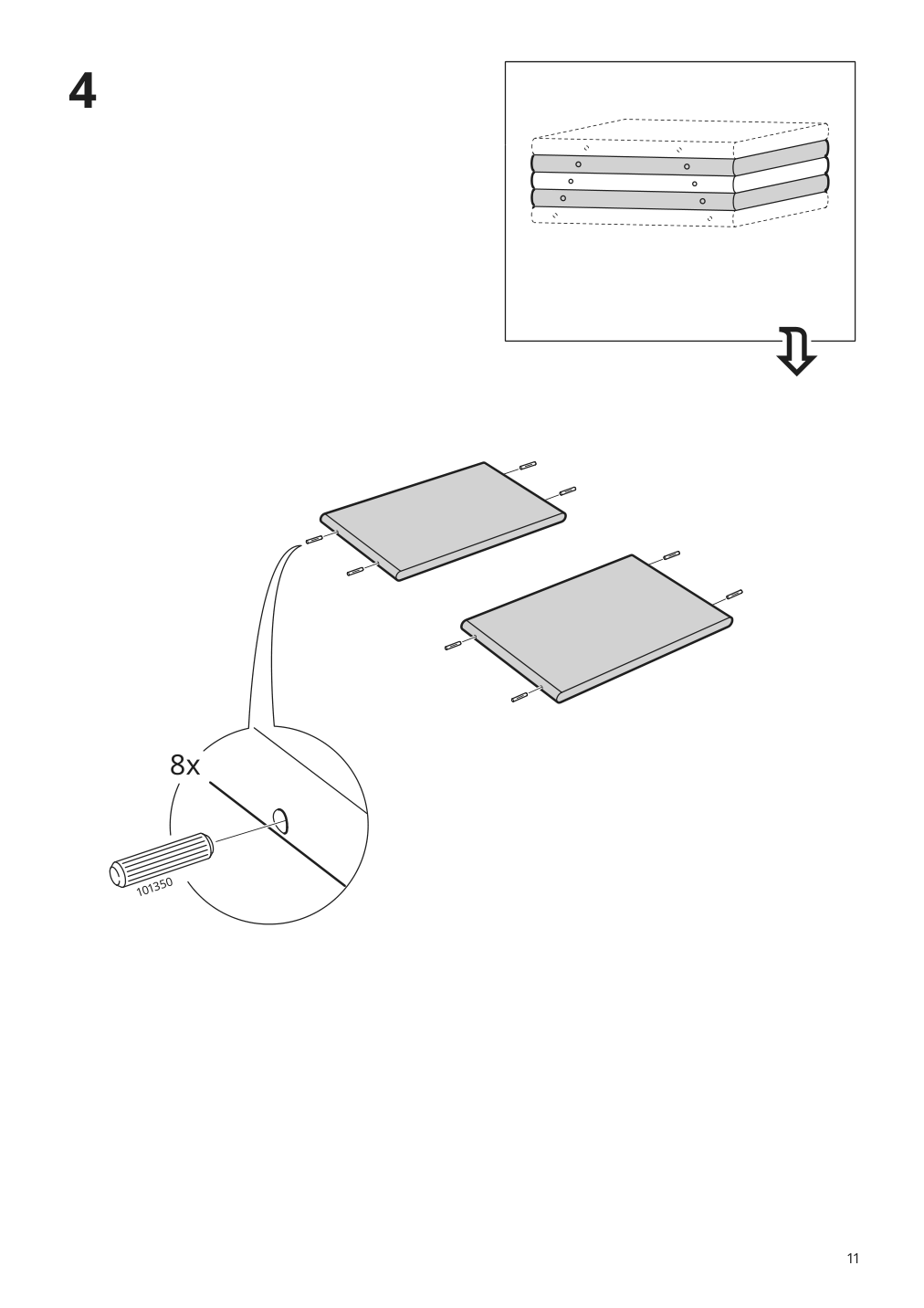 Assembly instructions for IKEA Vilto shelf unit birch | Page 11 - IKEA VILTO shelf unit 903.444.56