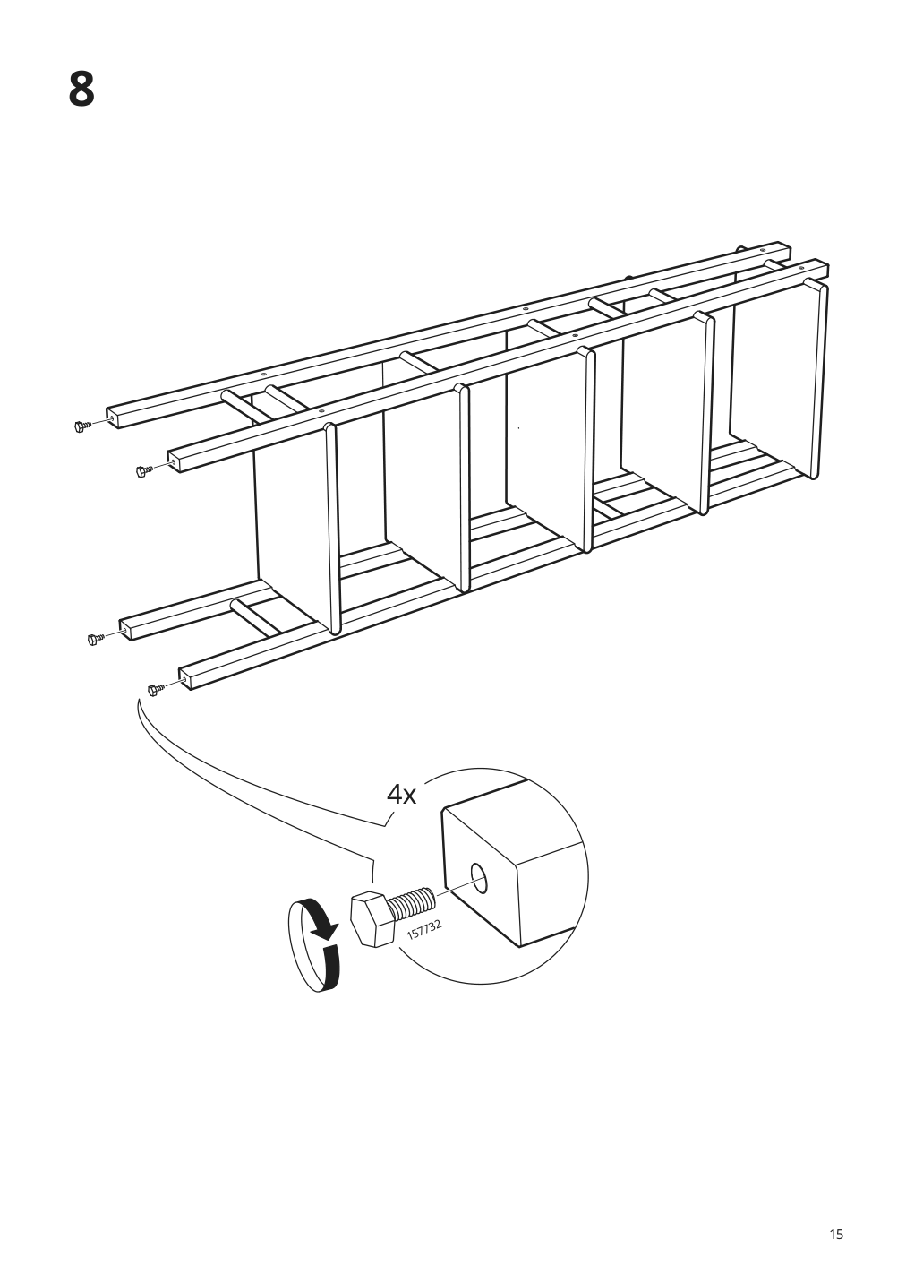 Assembly instructions for IKEA Vilto shelf unit birch | Page 15 - IKEA VILTO shelf unit 903.444.56