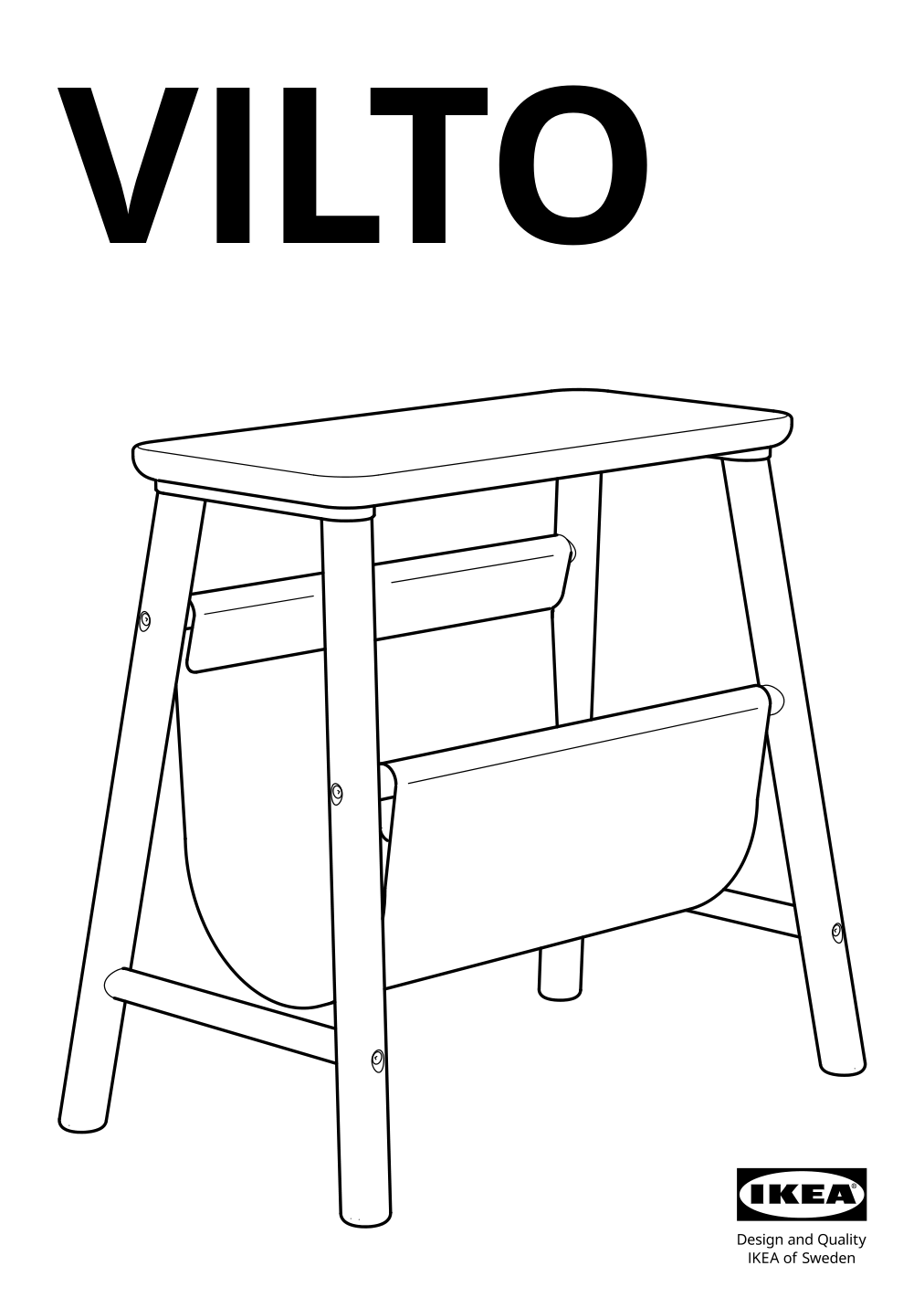 Assembly instructions for IKEA Vilto storage stool birch | Page 1 - IKEA VILTO storage stool 403.444.49