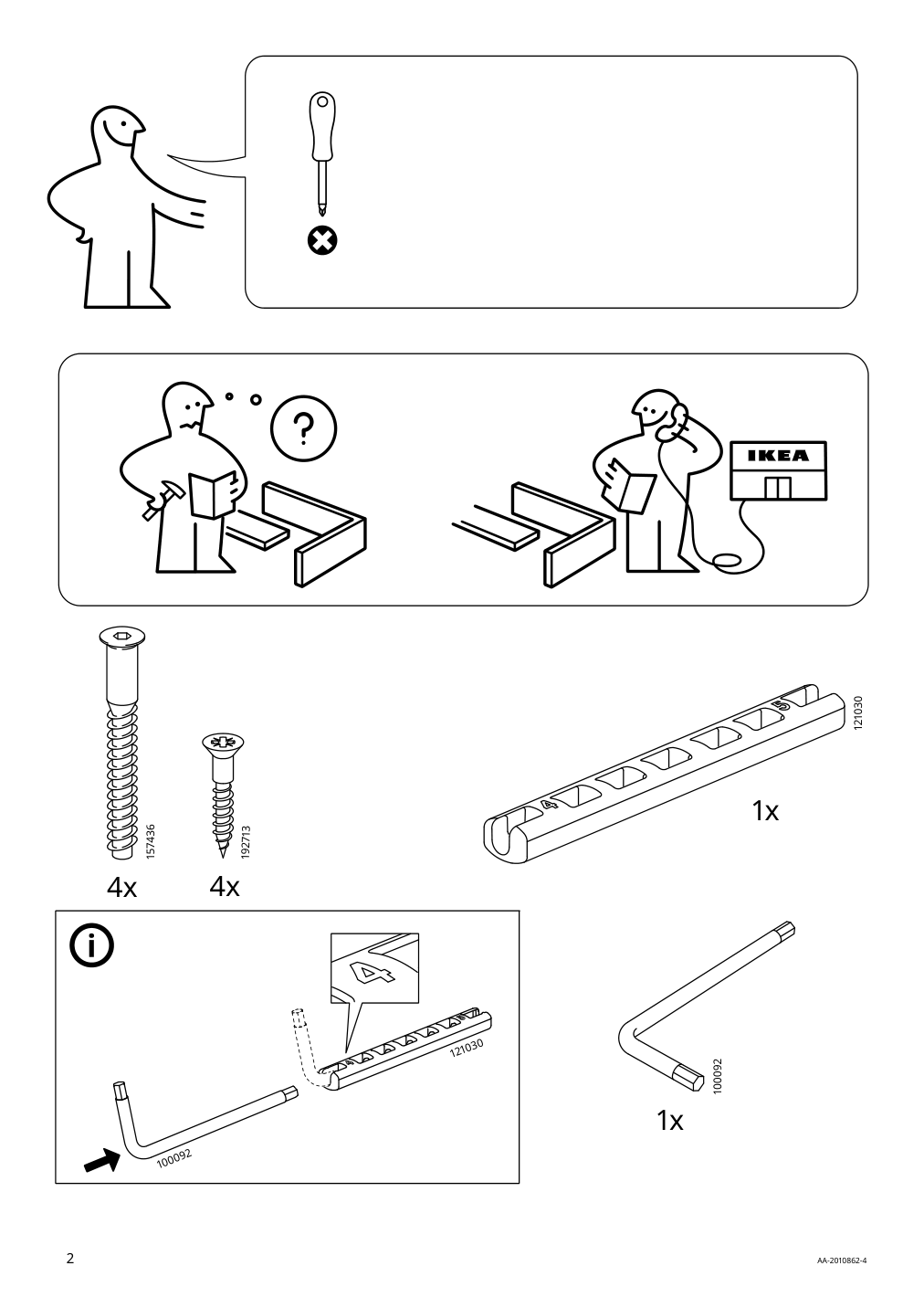 Assembly instructions for IKEA Vilto storage stool birch | Page 2 - IKEA VILTO storage stool 403.444.49