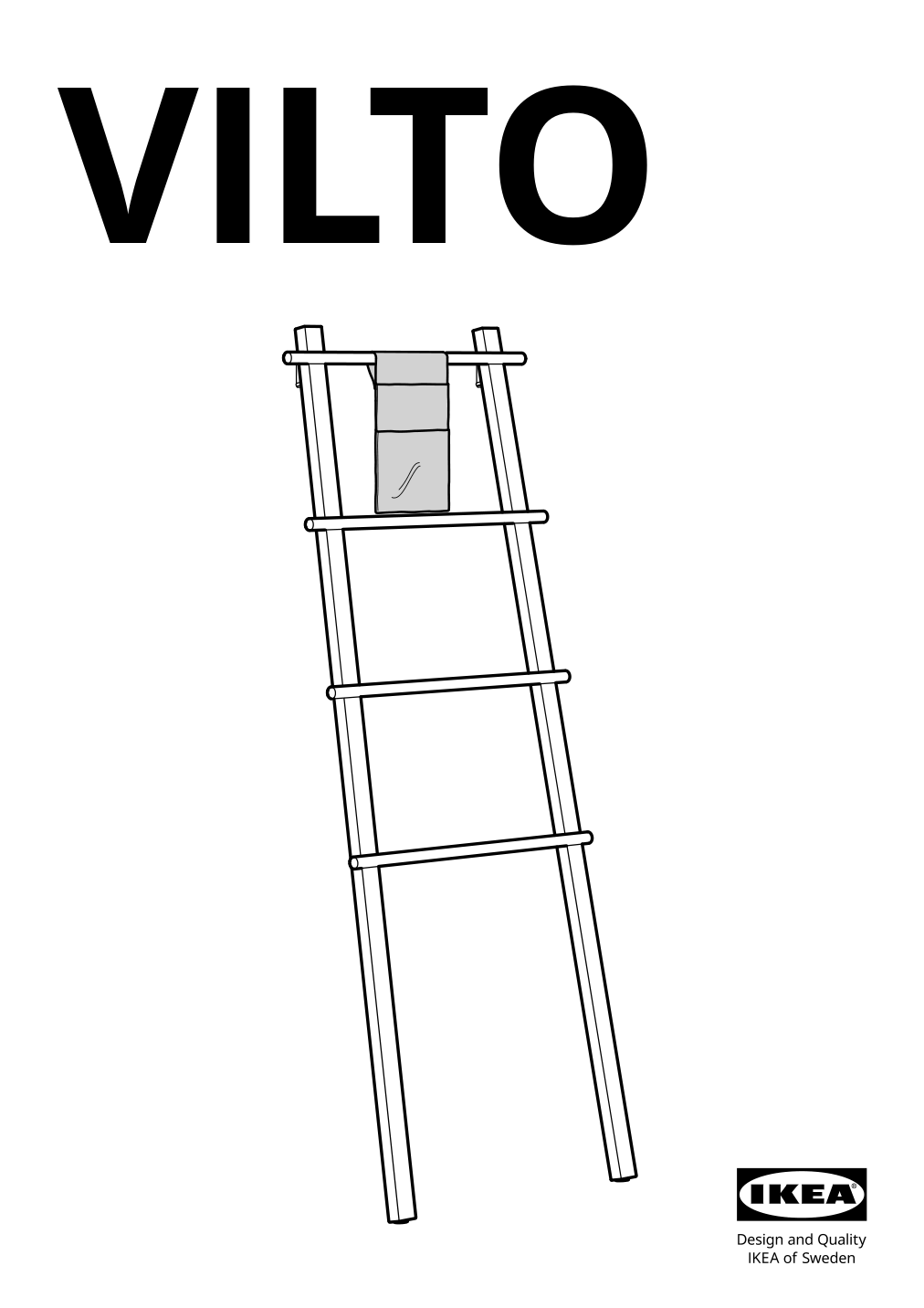 Assembly instructions for IKEA Vilto towel stand birch | Page 1 - IKEA VILTO towel stand 003.444.51