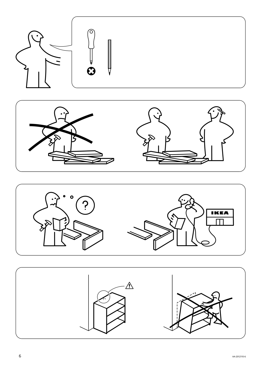 Assembly instructions for IKEA Vilto towel stand birch | Page 6 - IKEA VILTO towel stand 003.444.51