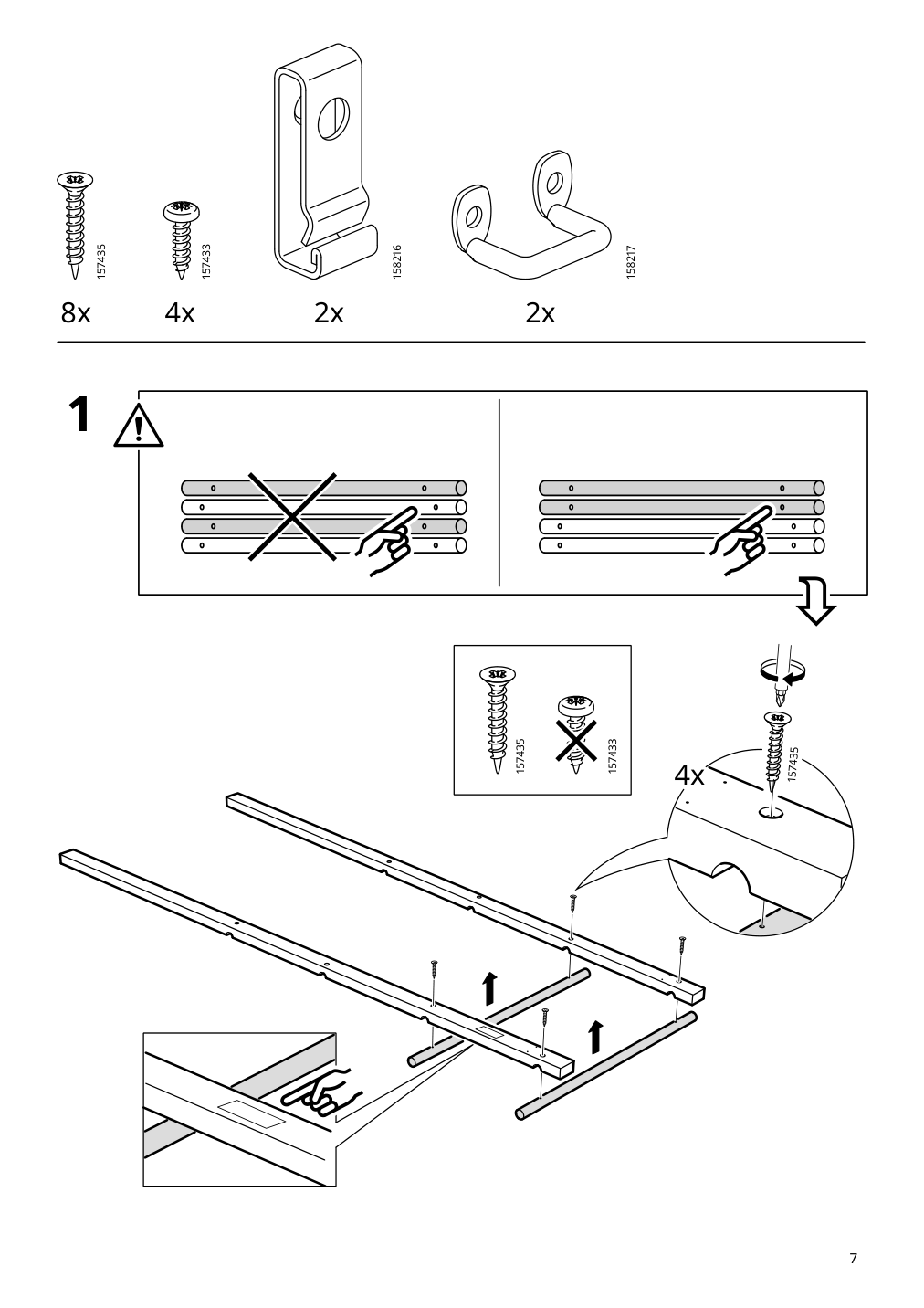 Assembly instructions for IKEA Vilto towel stand birch | Page 7 - IKEA VILTO towel stand 003.444.51