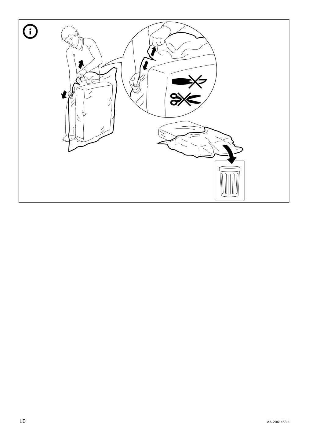 Assembly instructions for IKEA Vimle cover for 1 seat section gunnared dark green | Page 10 - IKEA VIMLE cover for 1-seat section 803.534.51