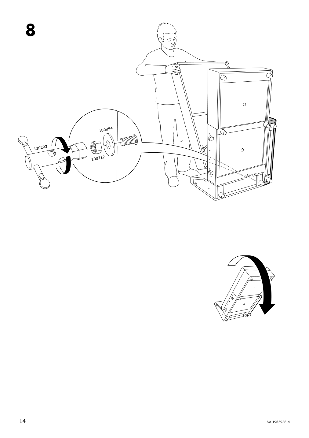 Assembly instructions for IKEA Vimle cover for armrest orrsta golden yellow | Page 14 - IKEA VIMLE cover for armrest 403.510.29