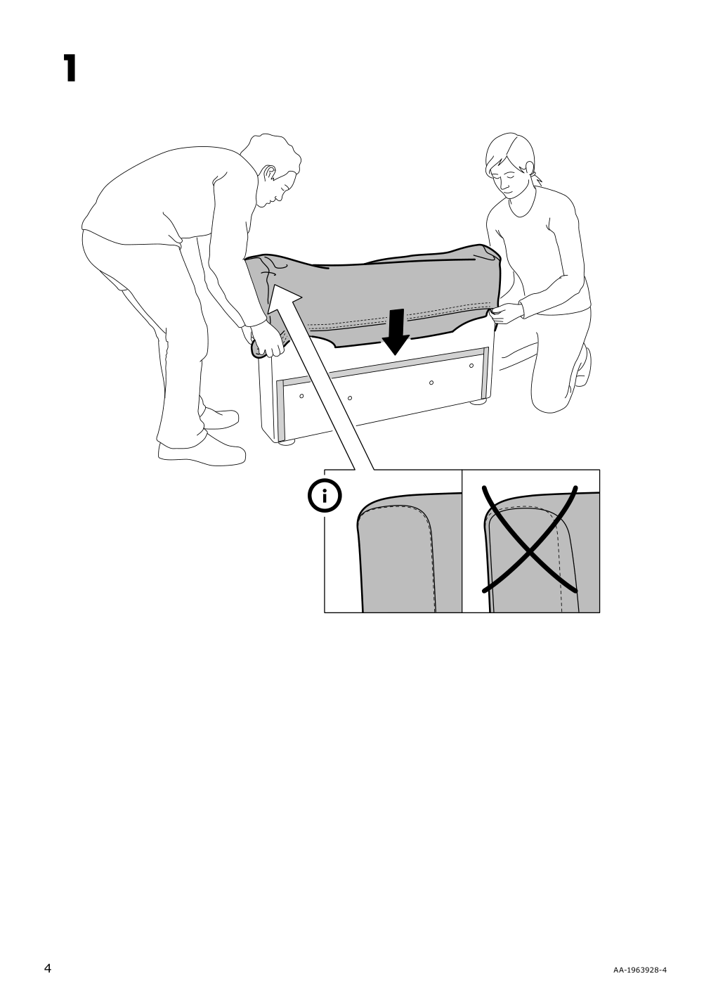 Assembly instructions for IKEA Vimle cover for armrest orrsta golden yellow | Page 4 - IKEA VIMLE cover for armrest 403.510.29