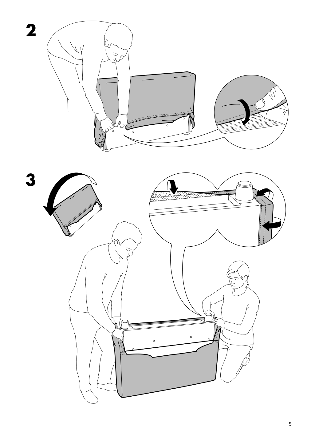 Assembly instructions for IKEA Vimle cover for armrest orrsta golden yellow | Page 5 - IKEA VIMLE cover for armrest 403.510.29