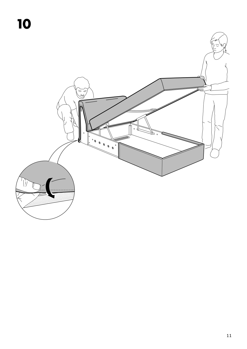 Assembly instructions for IKEA Vimle cover for chaise section gunnared beige | Page 11 - IKEA VIMLE cover for chaise section 703.510.99